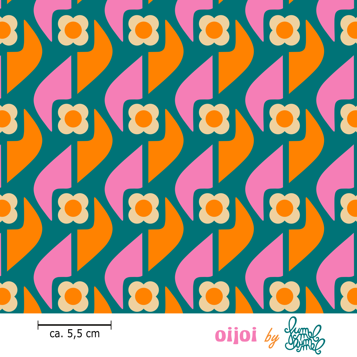 Bio Fabric - Oijoi Ocean by Fummelhummel in petrol