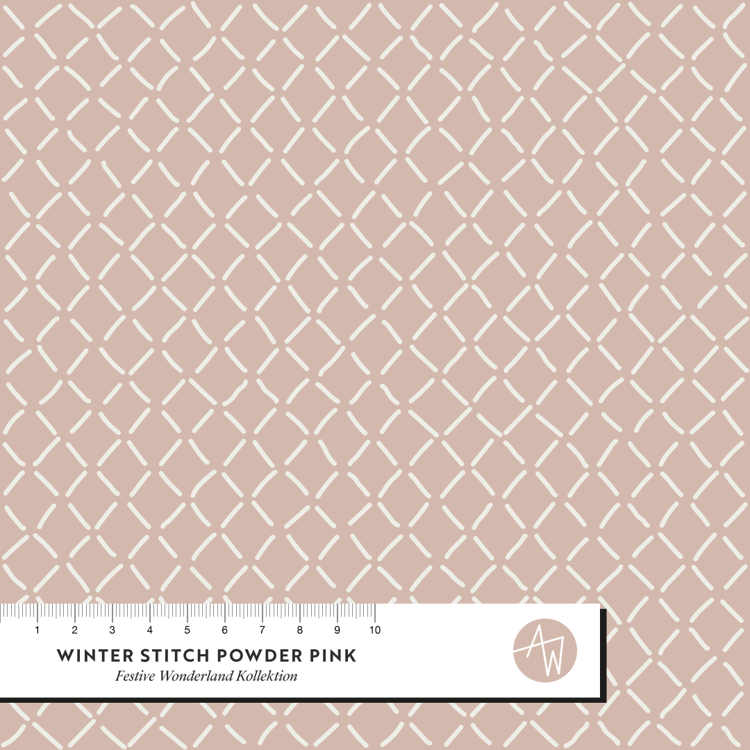 Bio Stoff - Winter Stitch puderrosa