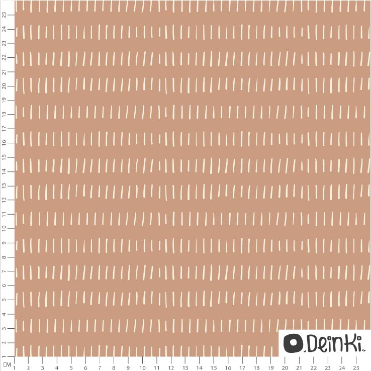 Bio Webware Stoff - Osterwiese Grässer Striche - Deinki, braun, Punkte, 100% Bio-Baumwolle Bio Webware Stoff - Osterwiese Grässer Striche - Deinki, braun, Punkte, 100% Bio-Baumwolle