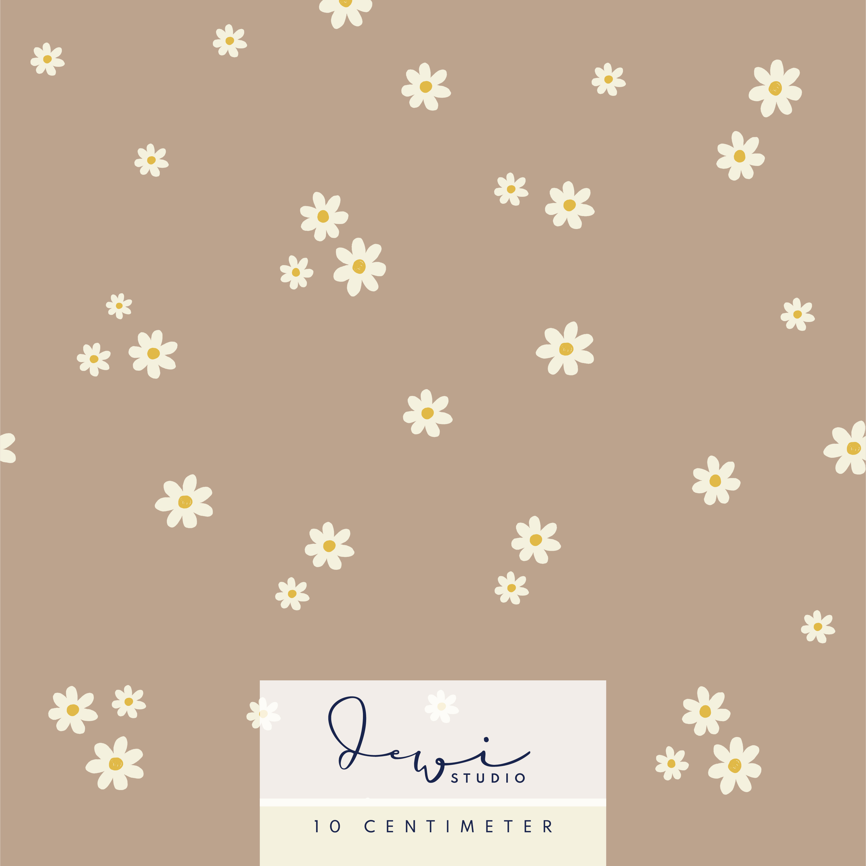 Bio Webware Stoff - Gänseblümchen - DewiStudio, Floral & Blumen, Ostern, braun, 100% Bio-Baumwolle Bio Webware Stoff - Gänseblümchen - DewiStudio, Floral & Blumen, Ostern, braun, 100% Bio-Baumwolle