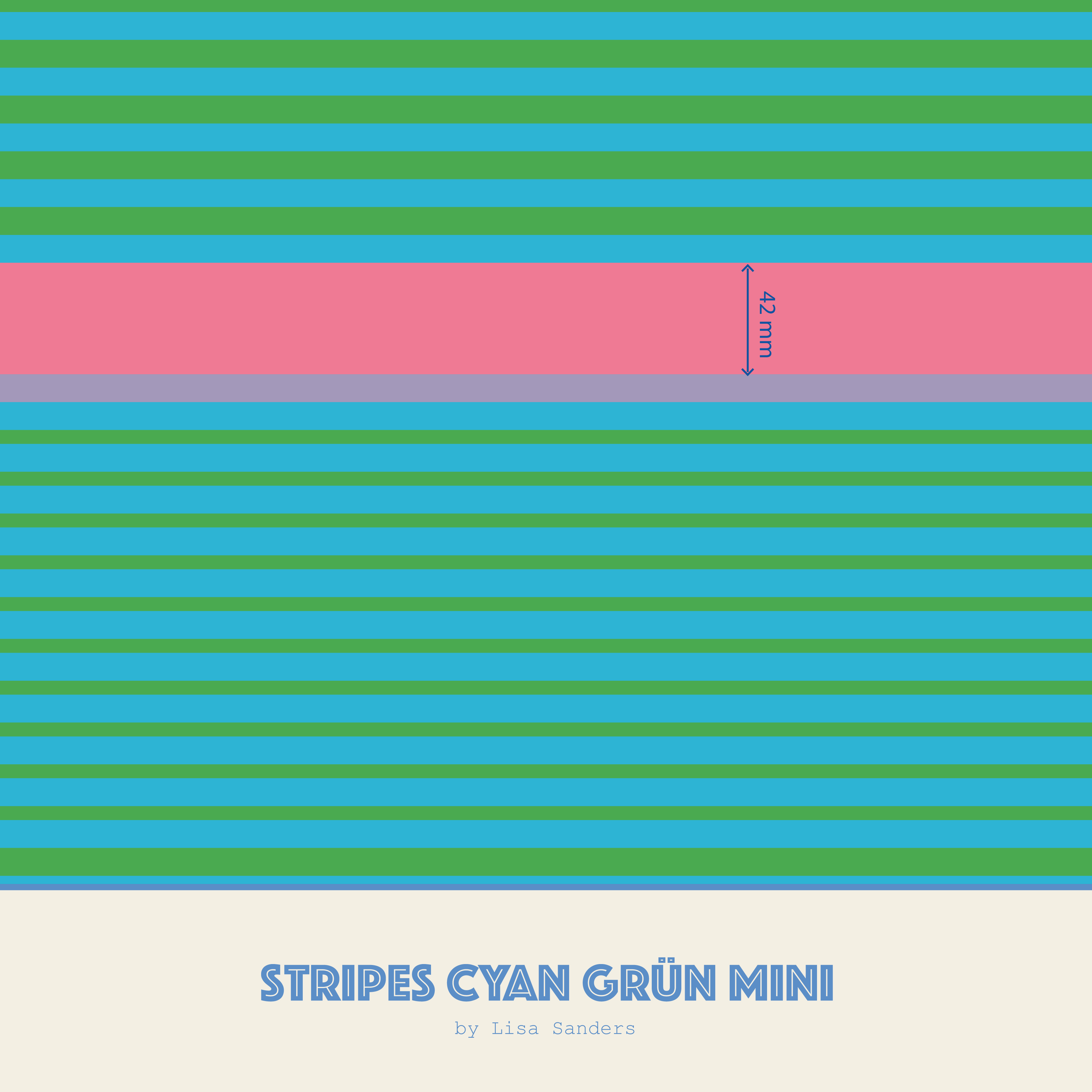 Stripes cyangrün horizontal Mini