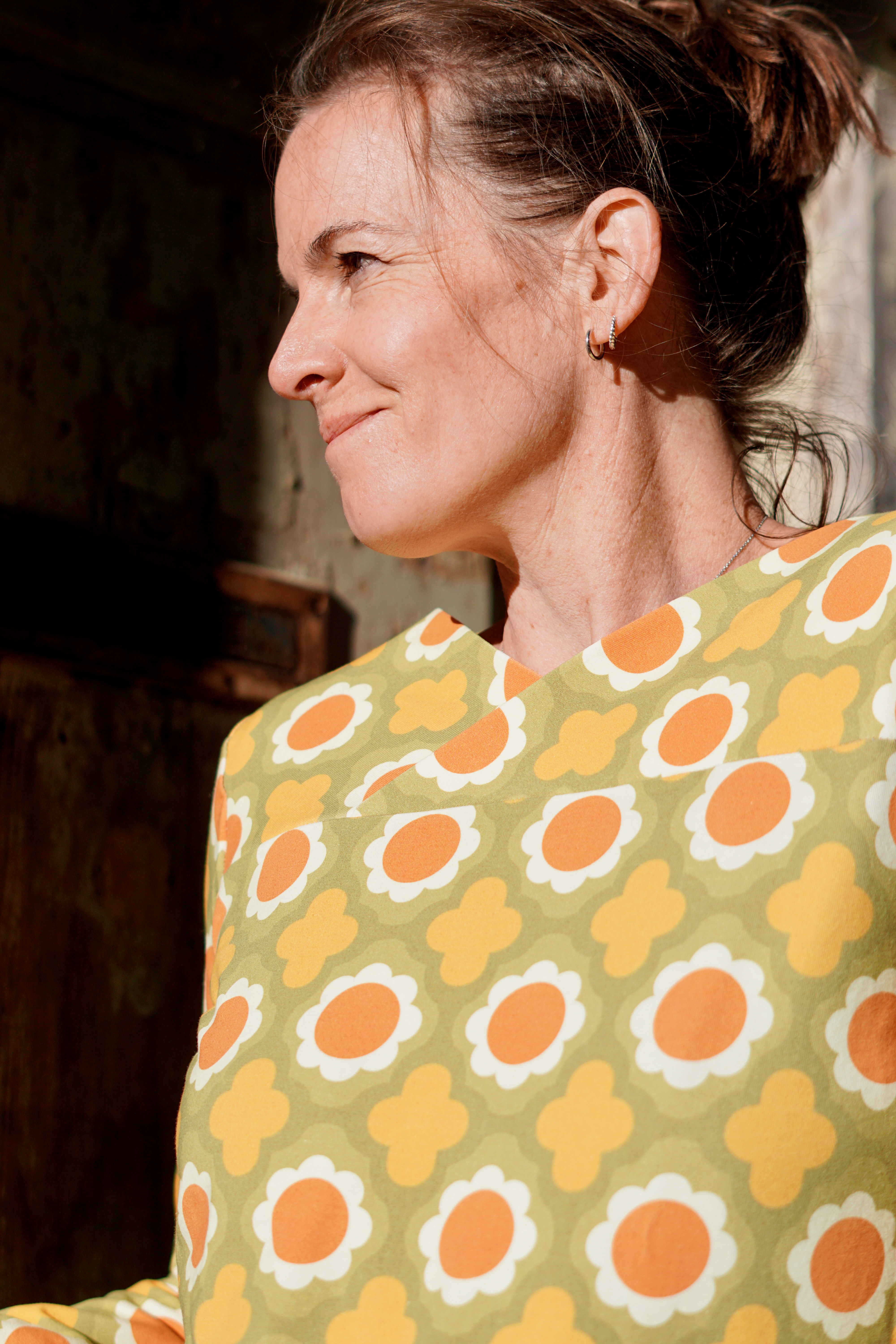 Organic fabric  - Alma olive