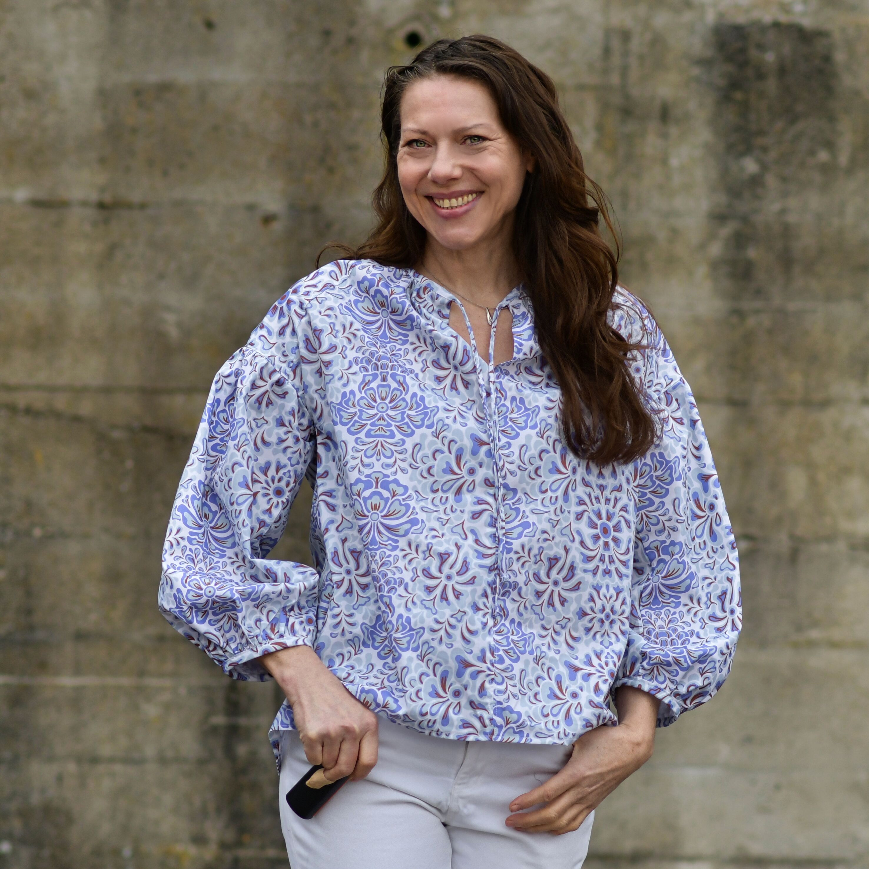 Bio Stoff - Floral Statement Explosion orange, pink