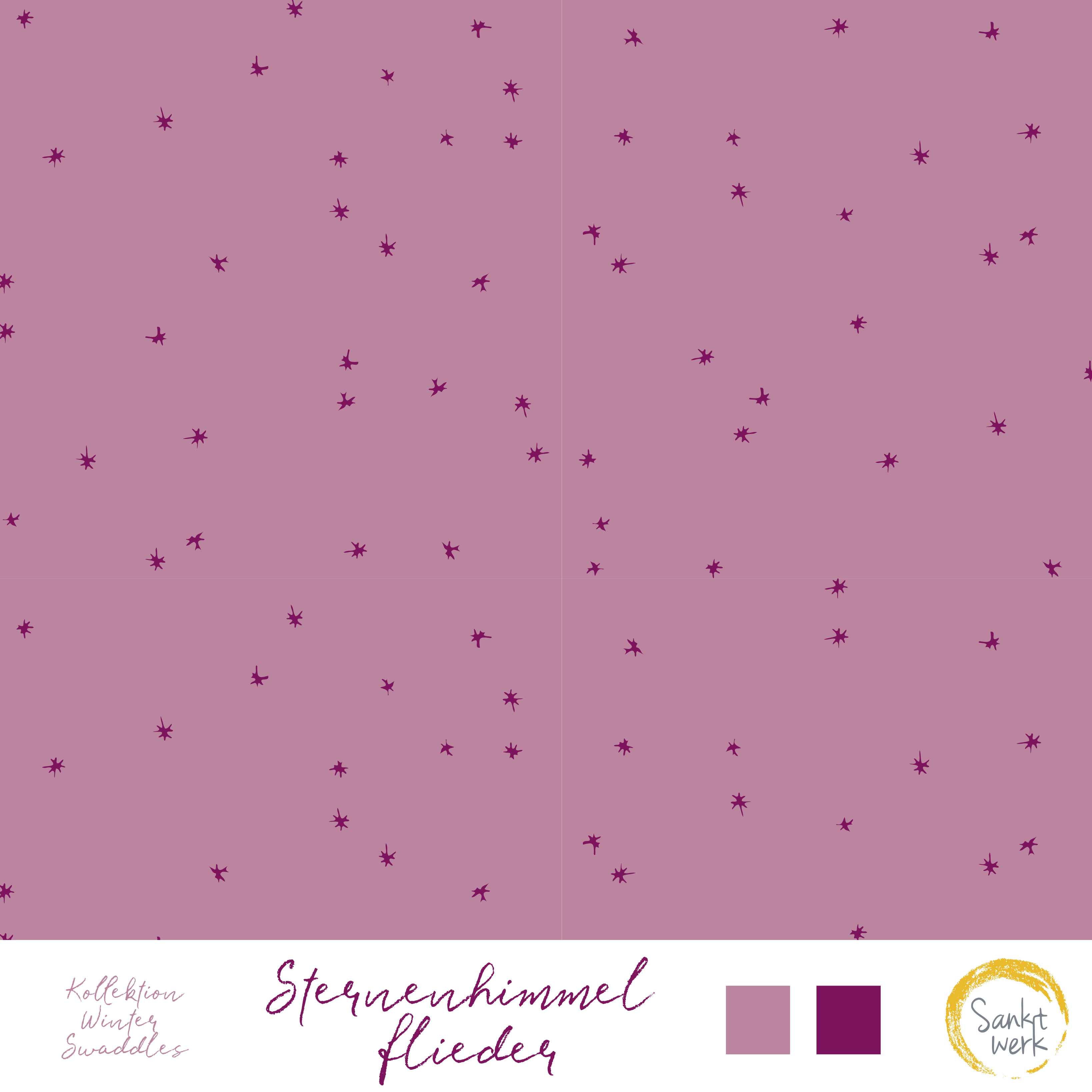 Bio Webware Stoff - Sternenhimmel Flieder - Sanktwerk, rosa, Sonne, Mond und Sterne, 100% Bio-Baumwolle Bio Webware Stoff - Sternenhimmel Flieder - Sanktwerk, rosa, Sonne, Mond und Sterne, 100% Bio-Baumwolle