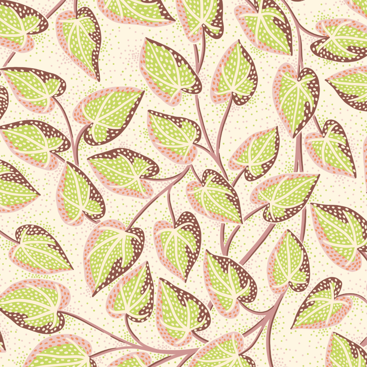 Bio Stoff  - Neo Tropica Herzblatt