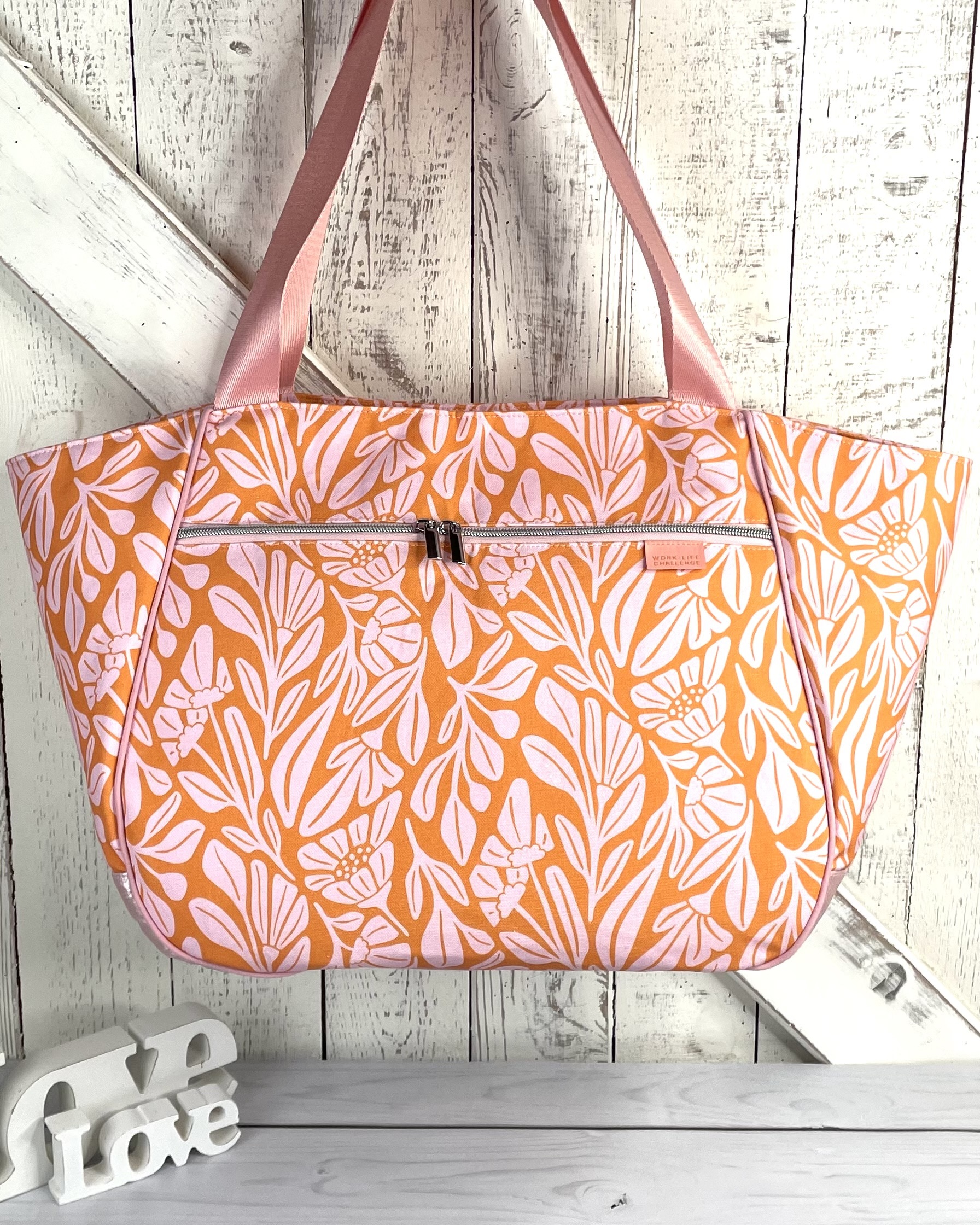 Bio Stoff - Minimalist Vibes Florals Orange von Sanne Paul in orange
