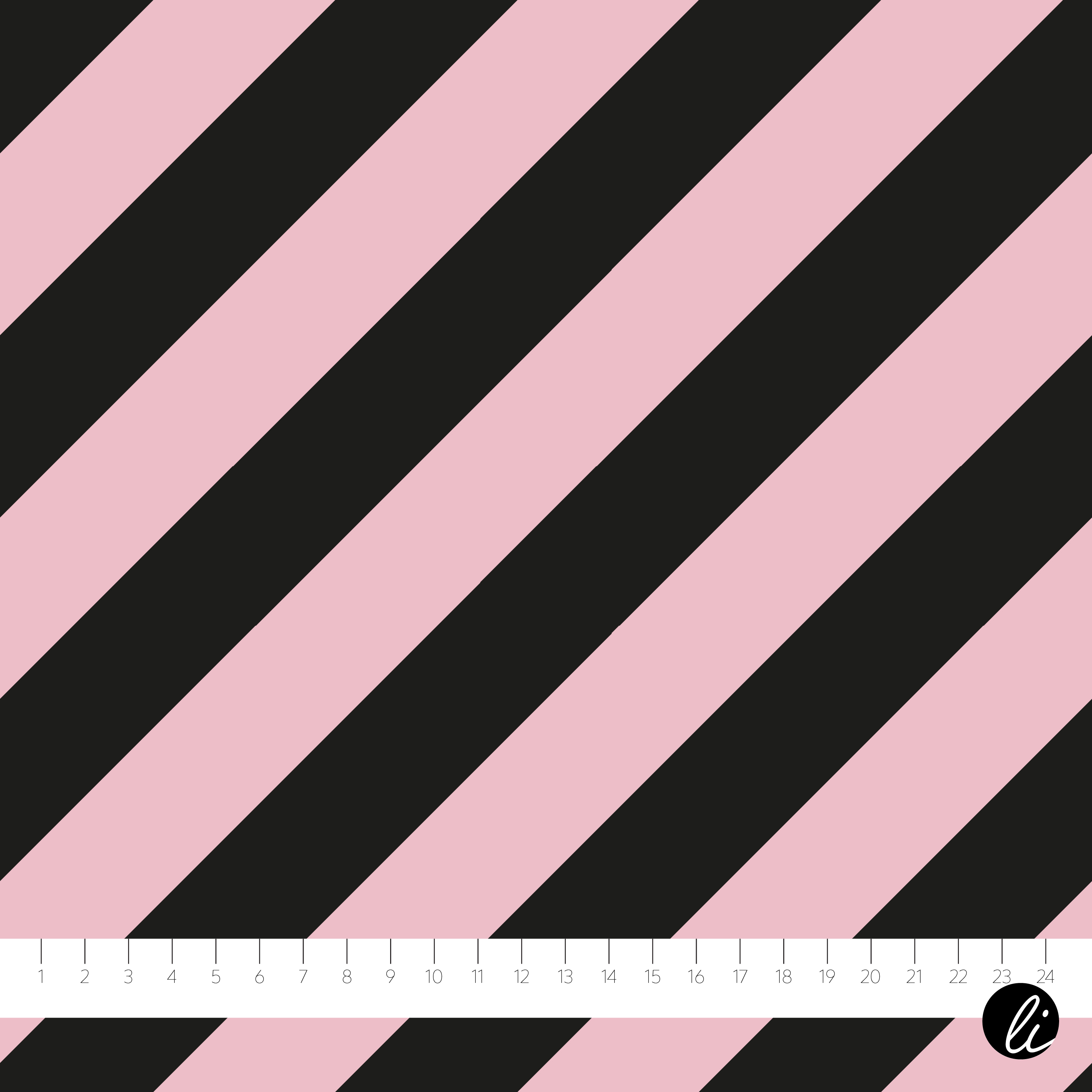 Bio Stoff - Diagonalstreifen Rosa von Andrea Liesert in rosa