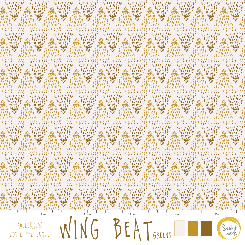 Bio Stoff - Wing Beat Greens von Sanktwerk in braun