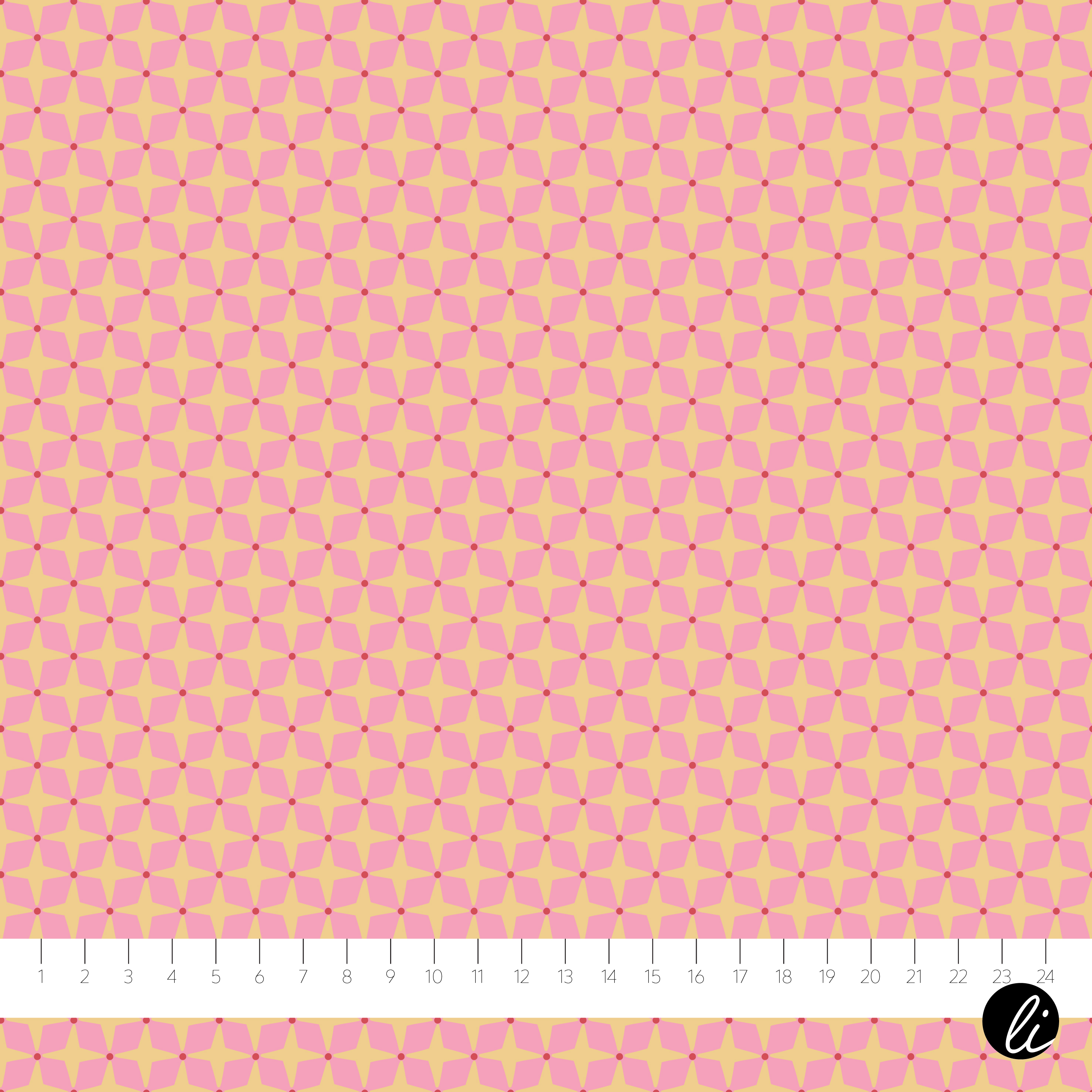 Bio Stoff  - Jolly Dogs Sternenmuster Pink - AndreaLiesert, Sterne, Weihnachten, pink
