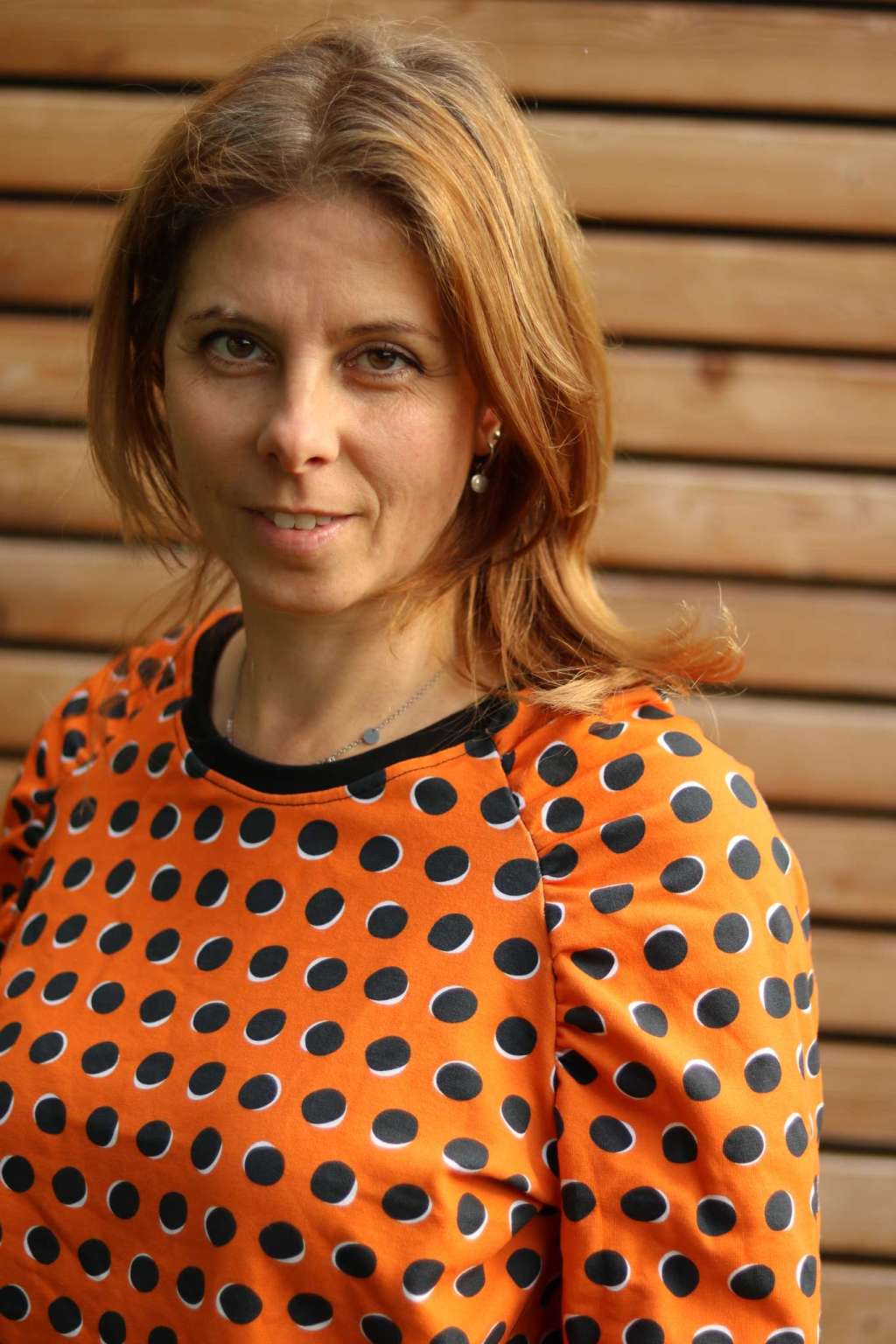 Organic Fabric - Leo Patch Dots Blue by Daniela Bonn in blue Organic Fabric - Leo Patch Dots Blue by Daniela Bonn in blue