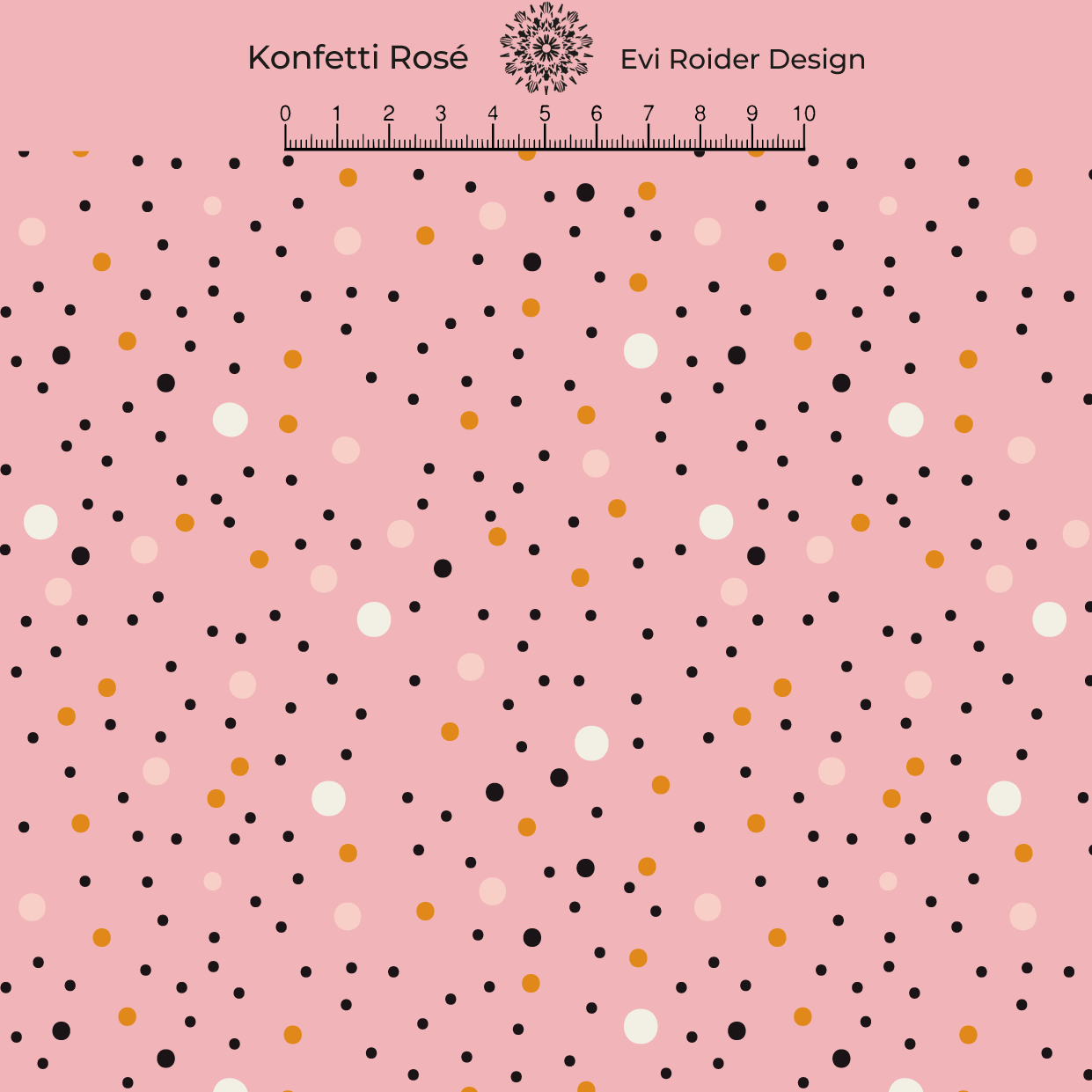Organic Fabric - Konfetti Rosé by Evi Roider in pink