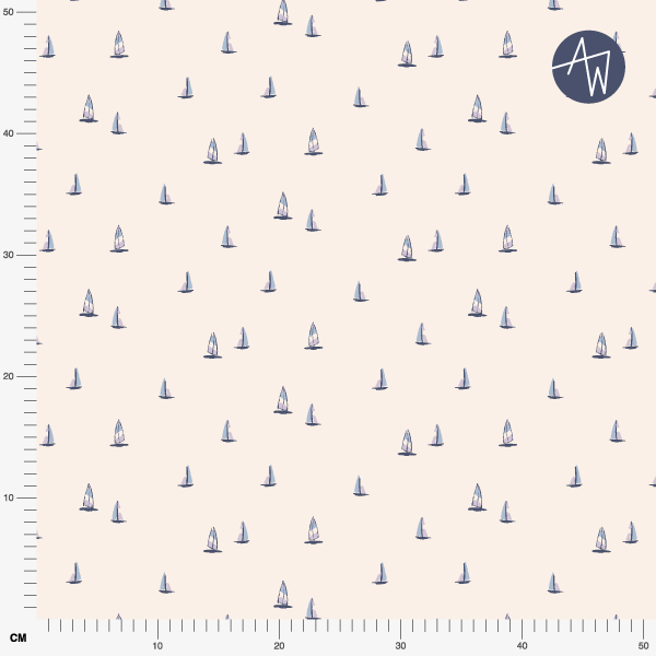 Bio Stoff - Strand Regatta offwhite