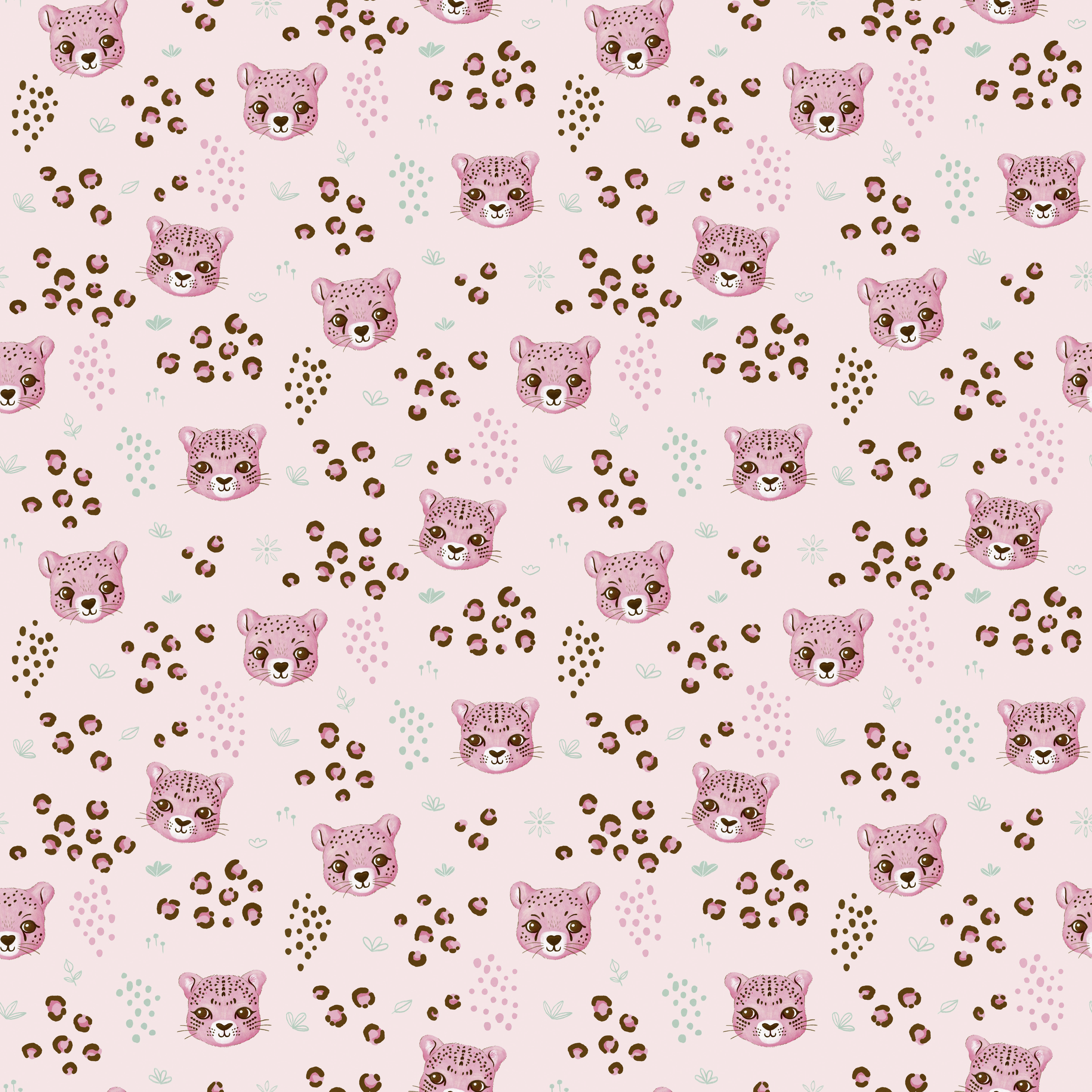 Bio Webware Stoff - Cheetah Love - PrettyLittlePigs, rosa, Tiere, pink, 100% Bio-Baumwolle Bio Webware Stoff - Cheetah Love - PrettyLittlePigs, rosa, Tiere, pink, 100% Bio-Baumwolle