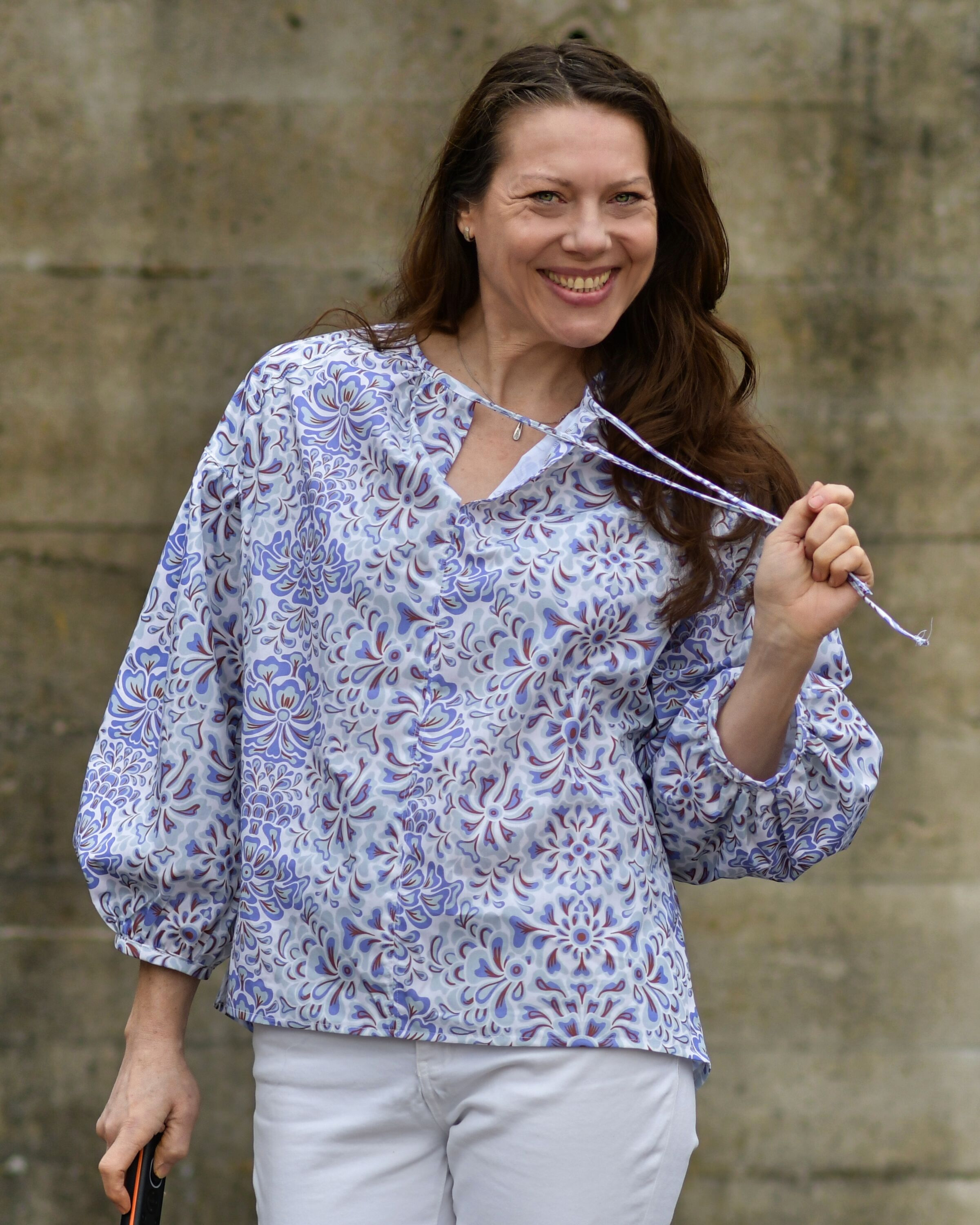 Bio Stoff - Floral Statement Explosion orange, pink