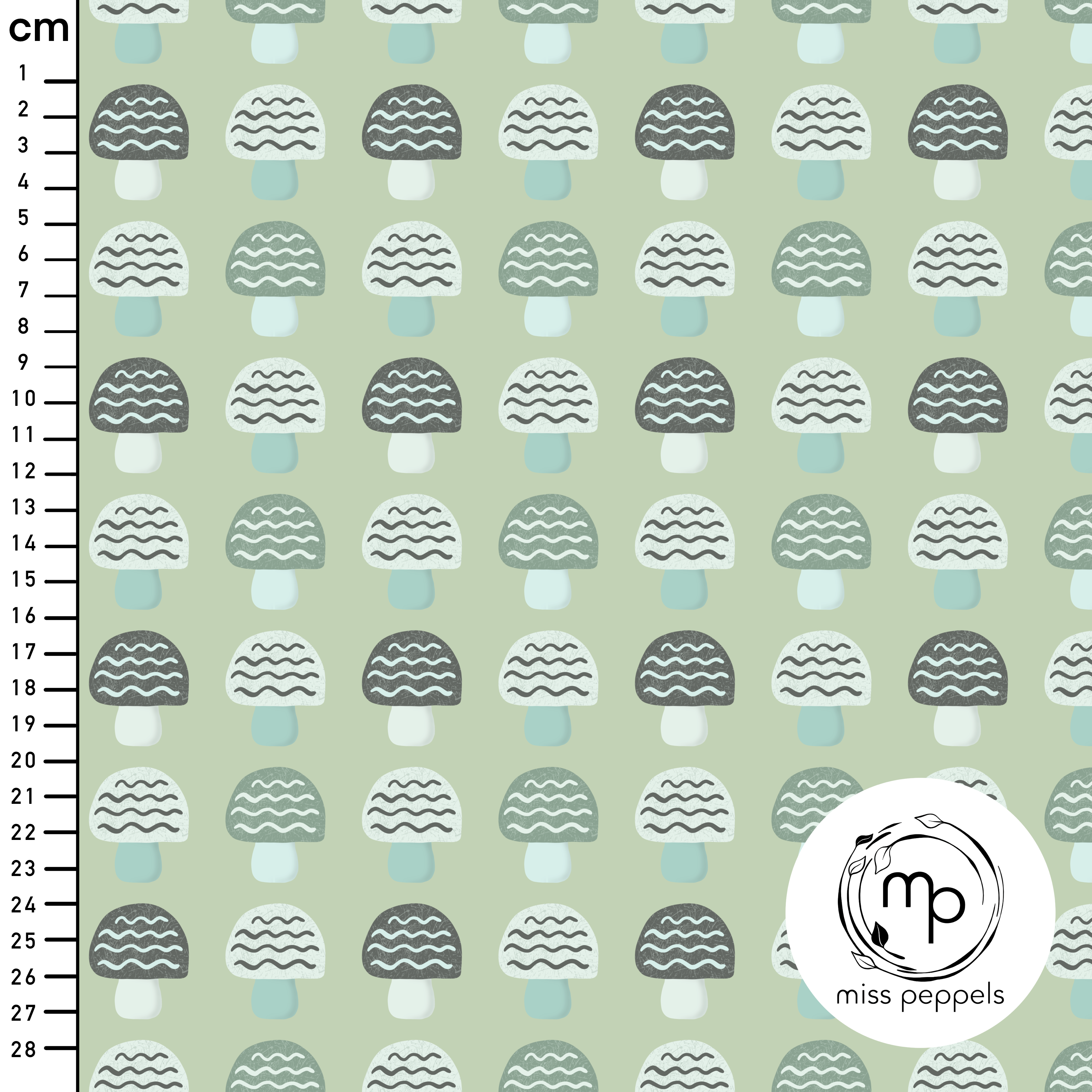 Bio Fabric - Mushroom Field Green4 by misspeppels in green