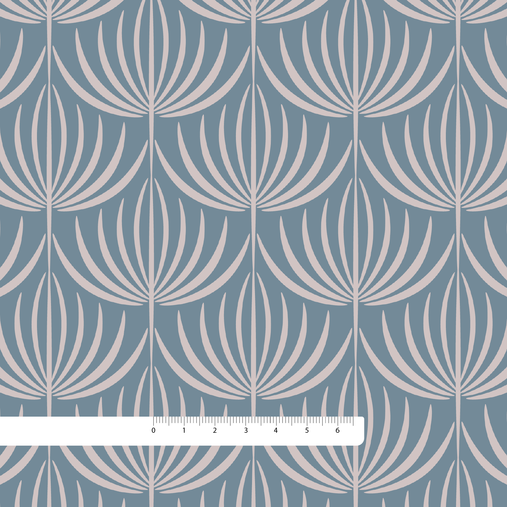 Organic fabric - Feather blossom greyblue